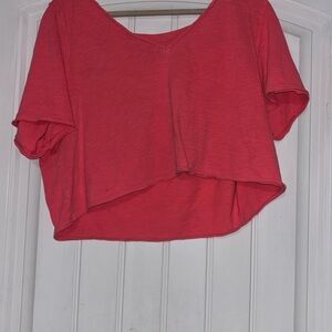 Aerie Crop V Neck Tee